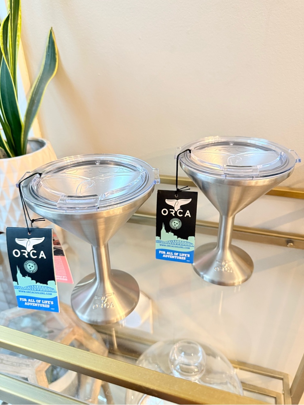 🌾 ORCA Stainless Steel Martini Tumbler Set of 2 - 8 oz